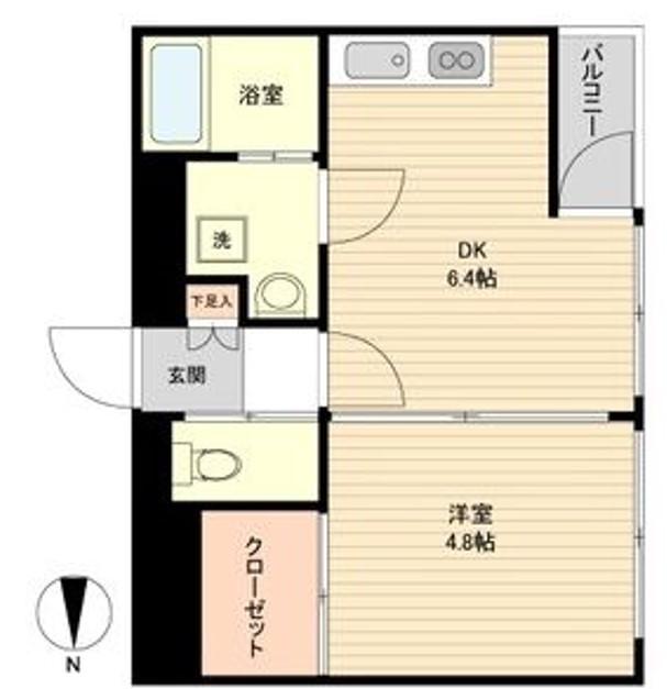 LA DOUCEUR片平(1DK/5階)の間取り写真