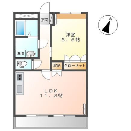 サンドリア(1LDK/2階)の間取り写真