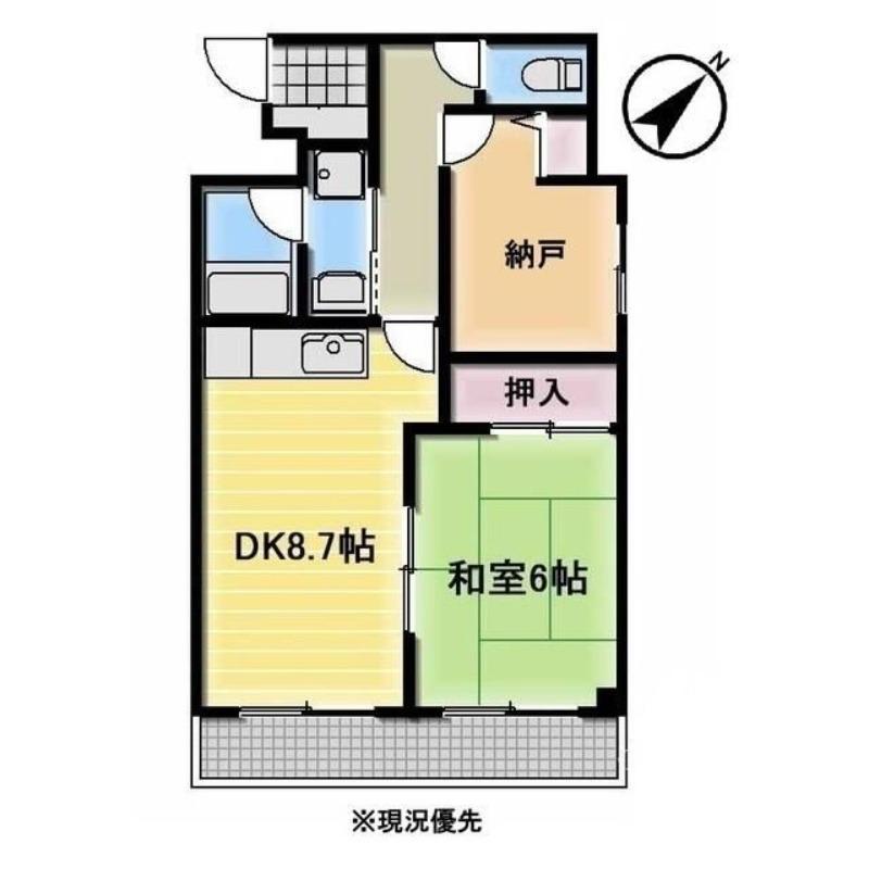 スター・ドミール(1SDK/3階)の間取り写真