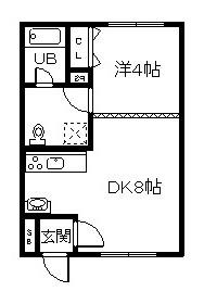 メゾン010(1DK/2階)の間取り写真