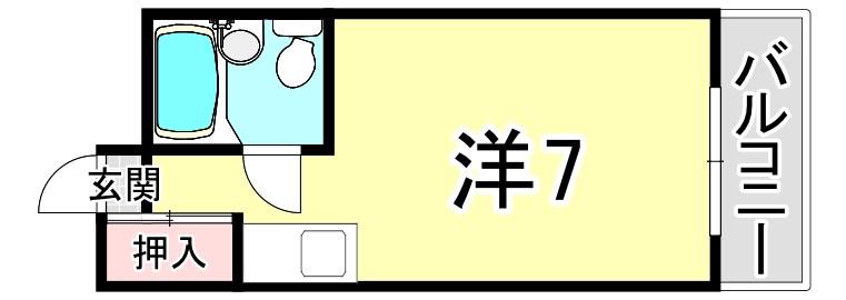 メゾン・ド・エル(ワンルーム/4階)の間取り写真