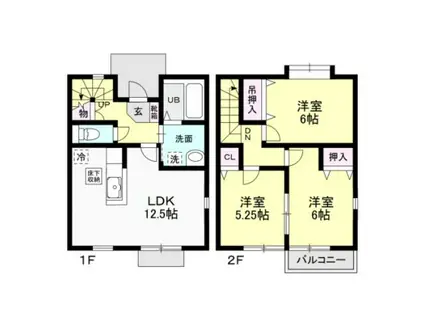 レフィーノ(3LDK/1階)の間取り写真