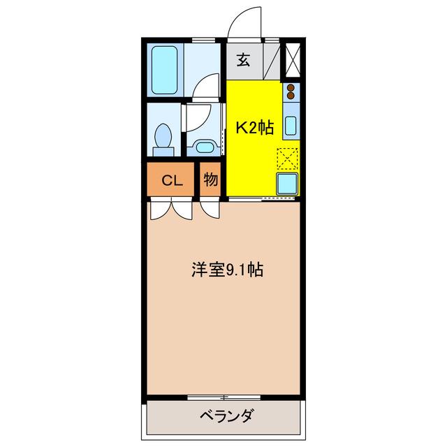 U・TOPIA44(1K/3階)の間取り写真