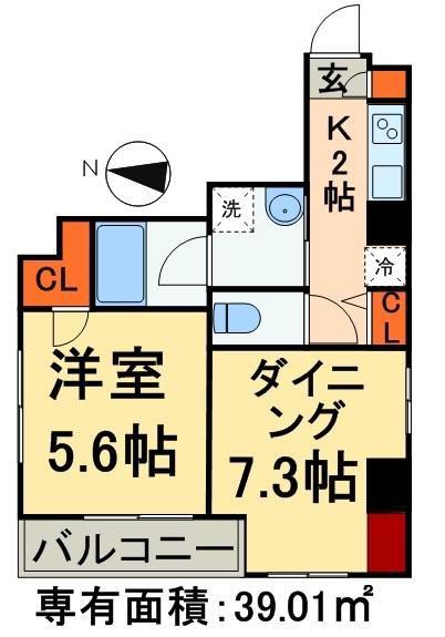 アセンション アイディ 浅草(1DK/2階)の間取り写真