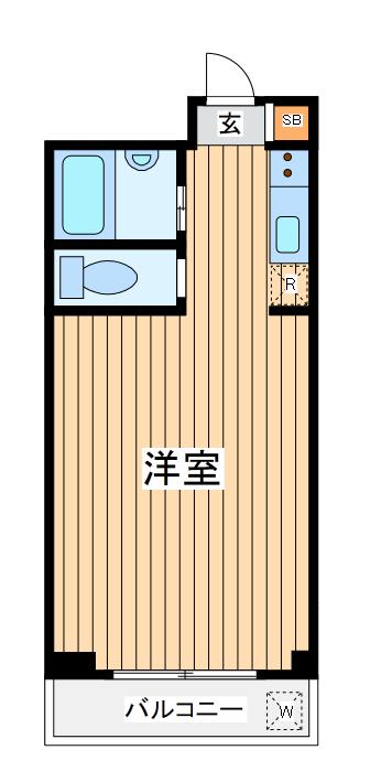 ダイヤパレス綱島(ワンルーム/1階)の間取り写真