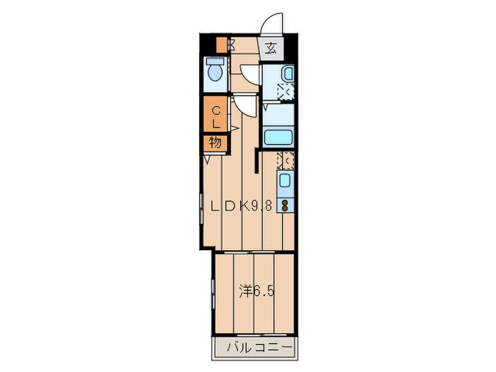 MAISONDE FAMILLE(1LDK/4階)の間取り写真