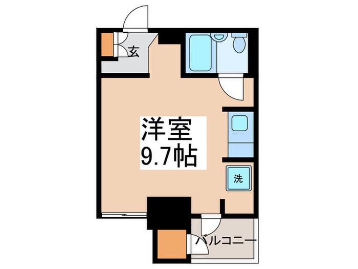 東建ニューハイツ西新宿(ワンルーム/4階)の間取り写真