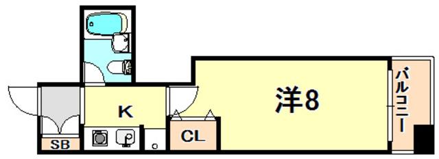アスライフ湊川公園(1K/7階)の間取り写真