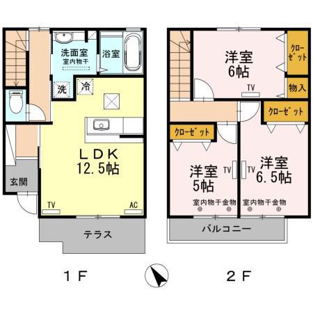 RACCOLTA II(3LDK/1階)の間取り写真