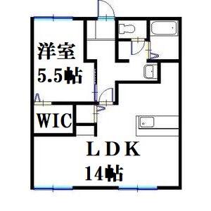 ハイツ前田(1LDK/1階)の間取り写真