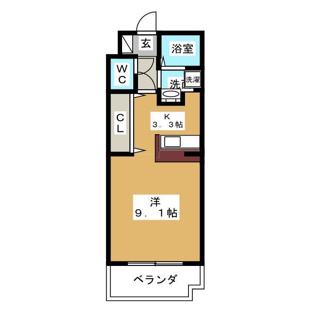 ヴァンベール46(1K/1階)の間取り写真