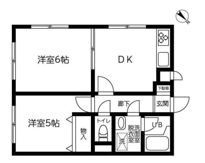 リヴィールマンションII(2DK/3階)の間取り写真
