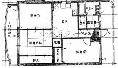 クレセール加治木(3DK/2階)の間取り写真