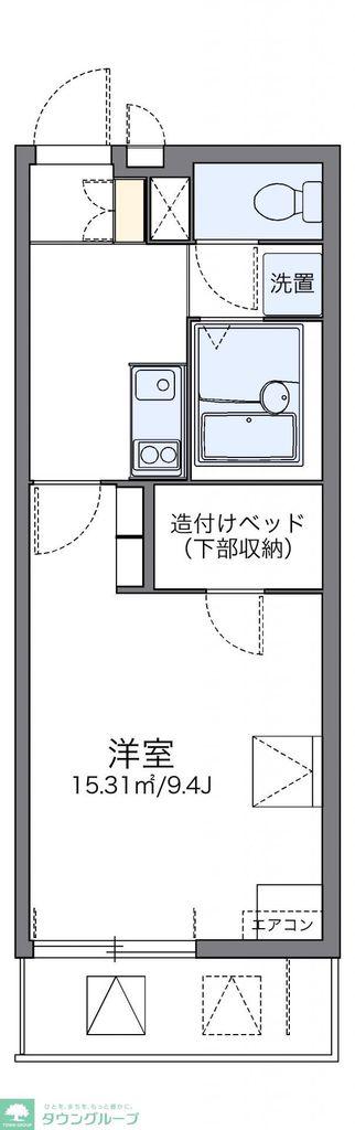 レオパレスルーチェ4(1K/2階)の間取り写真