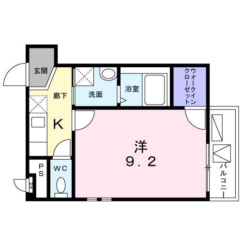 フジパレス堺諏訪森ノース(1K/3階)の間取り写真
