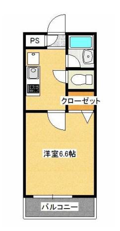 レジデンス八王子(1K/3階)の間取り写真