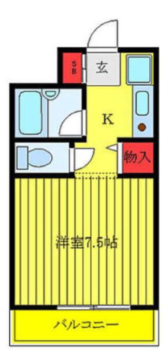 菱和パレス池袋本町(1K/2階)の間取り写真