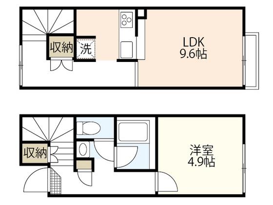 レオネクストバーサトル坂南(1LDK/1階)の間取り写真