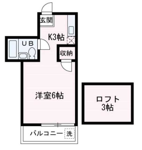 レジデンス北野(1K/1階)の間取り写真