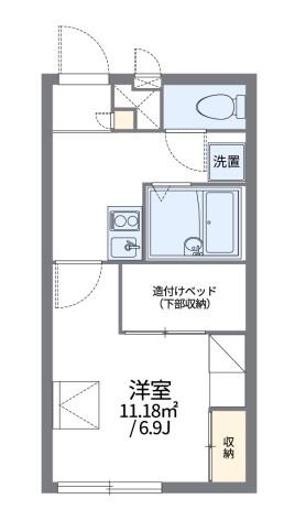 レオパレスリリー(1K/1階)の間取り写真