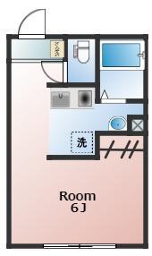 BASE上中里(ワンルーム/1階)の間取り写真
