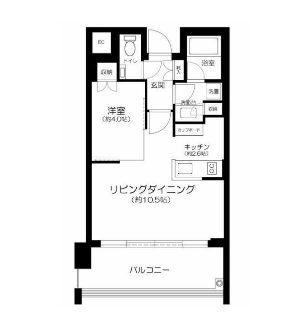 THE ROPPONGI TOKYO CLUB RESIDENCE(1LDK/13階)の間取り写真