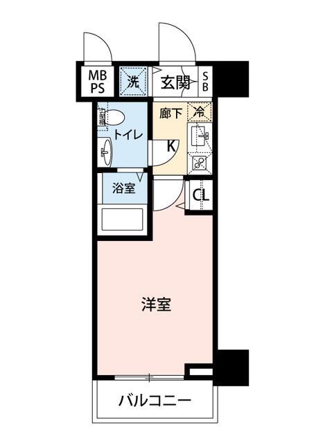 マイナビSTAYフロンティア旗の台(1K/2階)の間取り写真