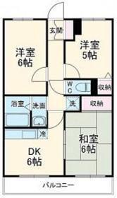 キャトル白山(3DK/2階)の間取り写真