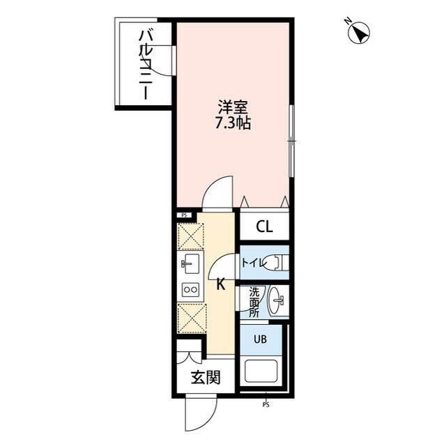 ONE SKY 市ヶ尾(1K/3階)の間取り写真