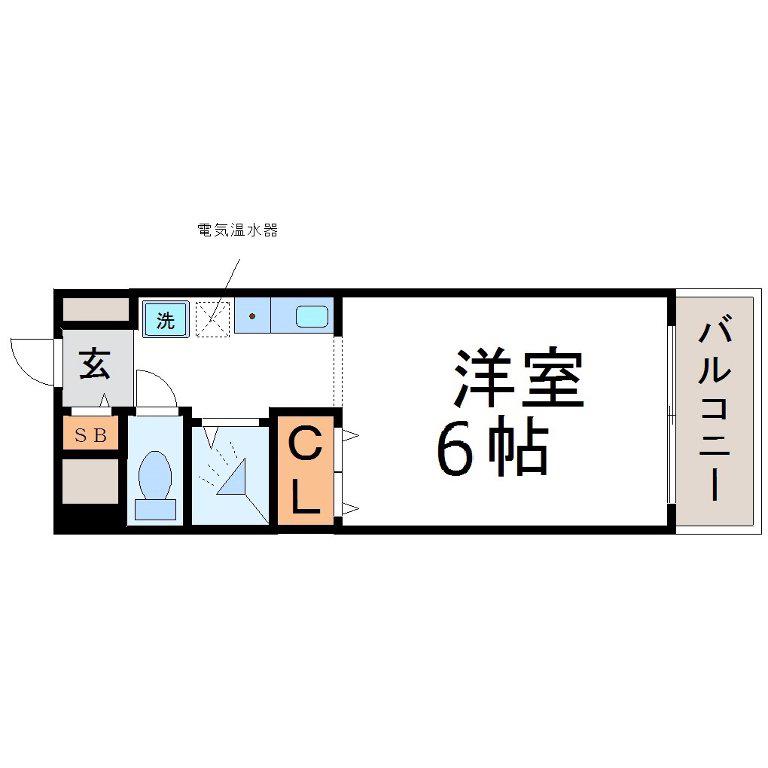サリュー塚口(ワンルーム/7階)の間取り写真