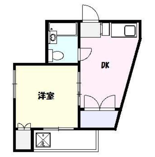 グリフィン祐天寺(1DK/1階)の間取り写真