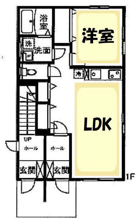 SKY MAISON(1LDK/1階)の間取り写真