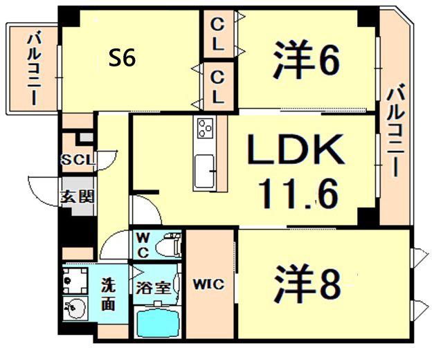 グルーブARIAトアロード(2SLDK/12階)の間取り写真