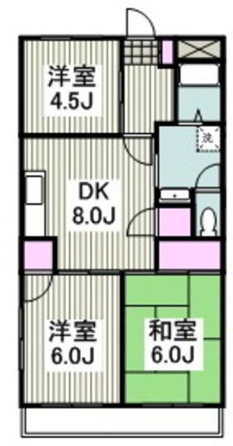 パストラルハイム(3DK/1階)の間取り写真