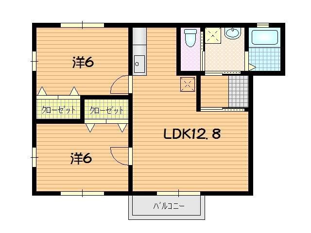 LA CORBEILLE(2LDK/1階)の間取り写真