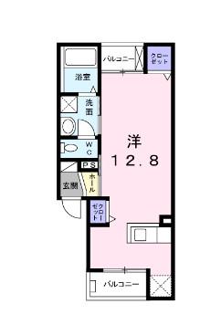 ソレイユ美南(ワンルーム/1階)の間取り写真