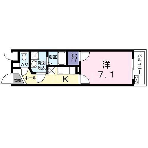 ジュネスメゾン中板橋(1K/1階)の間取り写真