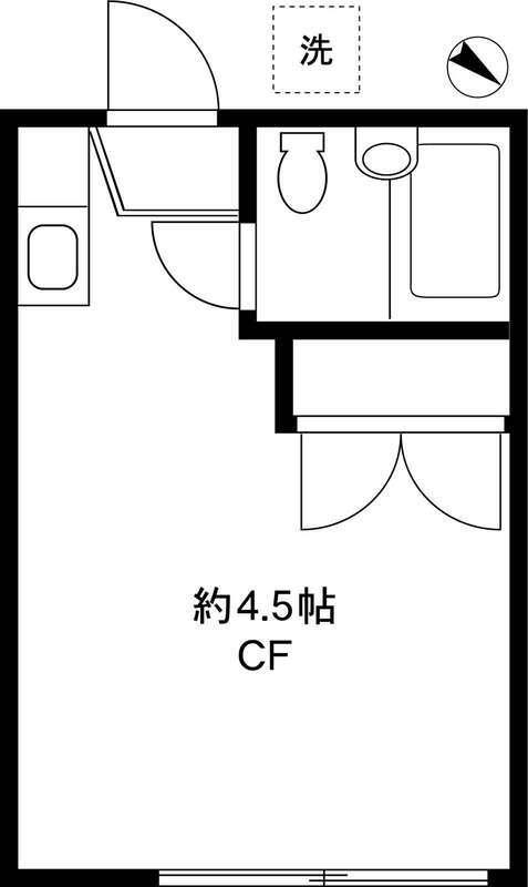 フルーレ桜台(ワンルーム/1階)の間取り写真