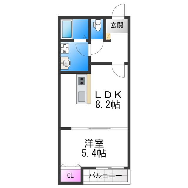 MEW STYLE APARTMENT(1LDK/3階)の間取り写真