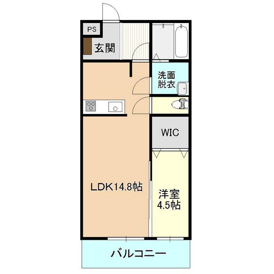 グランソレイユ(1LDK/3階)の間取り写真