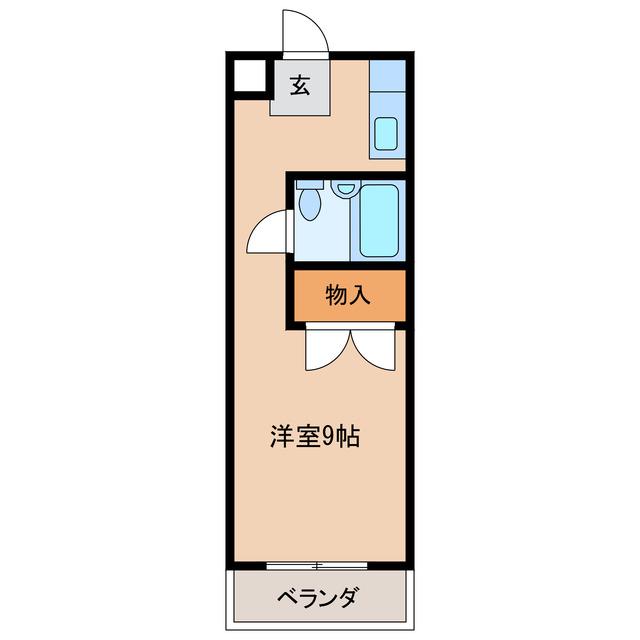 グリーンハイツ(ワンルーム/4階)の間取り写真