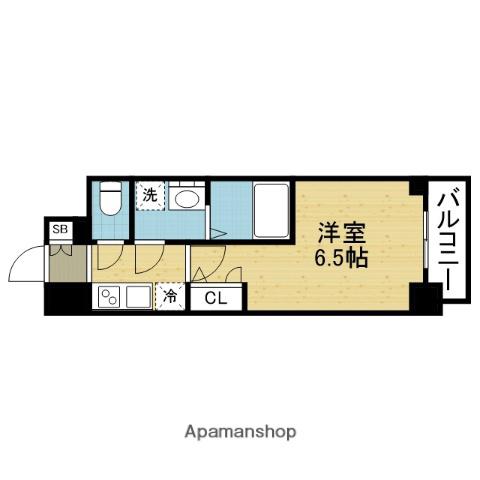 IW RESIDENCE大阪CREST TAPP(1K/3階)の間取り写真