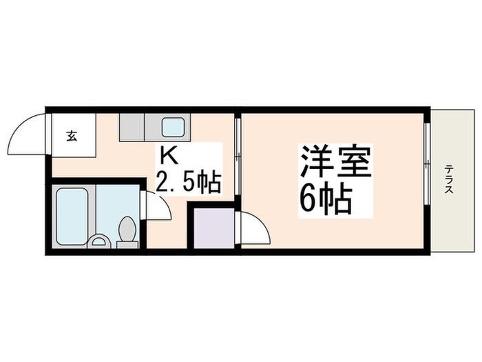 プリメーラ(1K/1階)の間取り写真