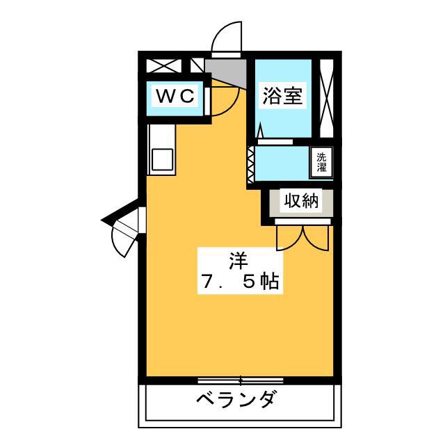 カレッジタウンアミノ(ワンルーム/2階)の間取り写真
