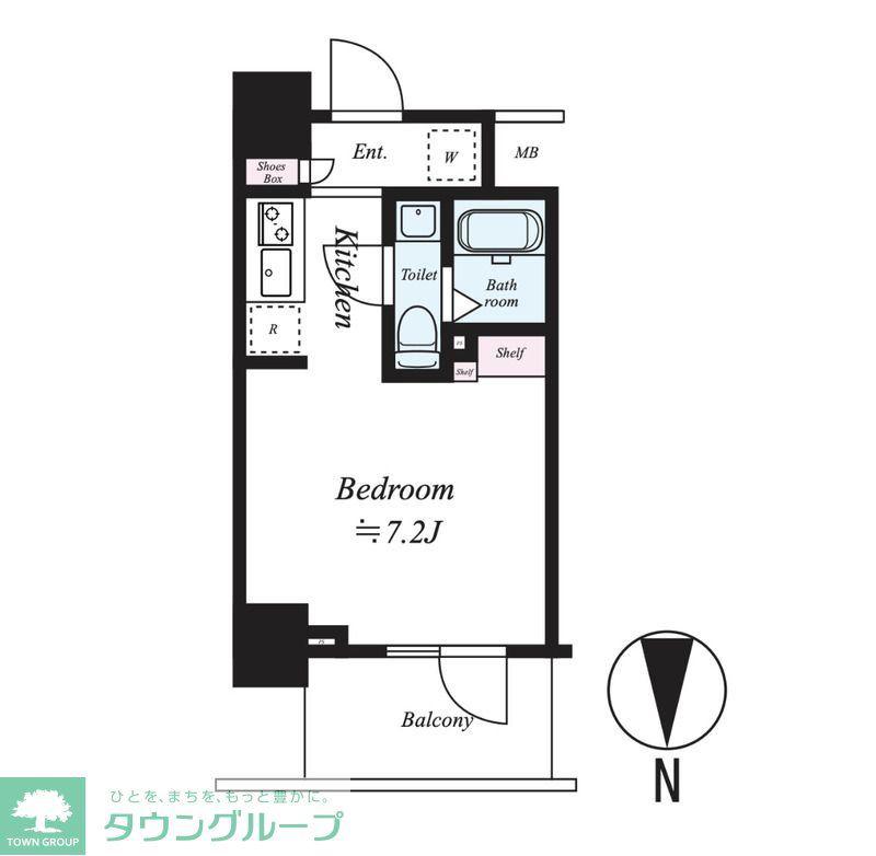 アクサス東京イーストレジデンス(ワンルーム/3階)の間取り写真