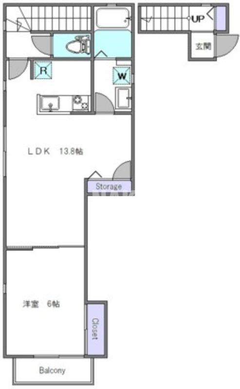 RACINE DE 桜(1LDK/2階)の間取り写真