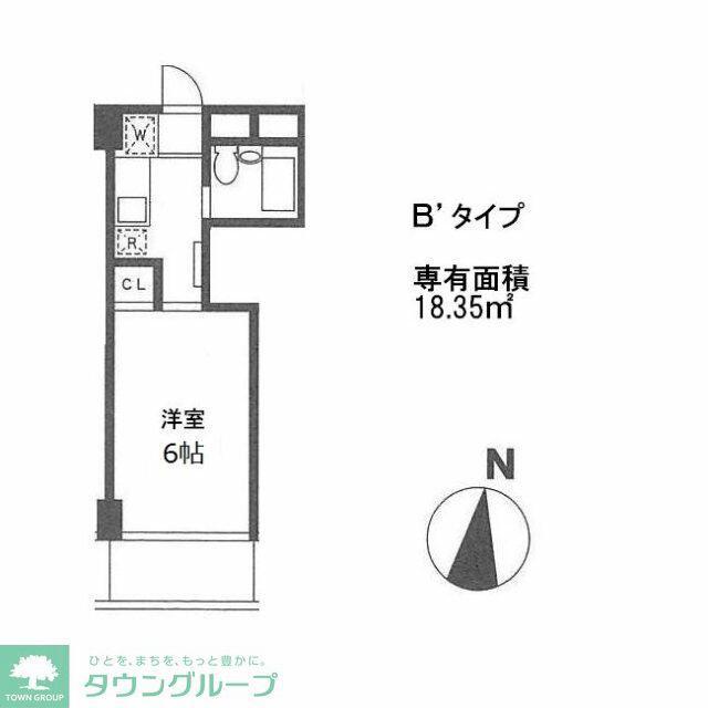 なわてグリーンハイツ(ワンルーム/3階)の間取り写真
