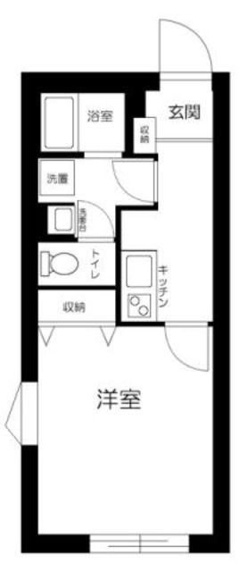 フェリデンシア住吉(1K/3階)の間取り写真