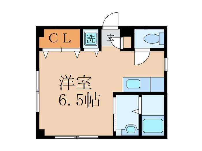 ハイツエムエス(ワンルーム/3階)の間取り写真
