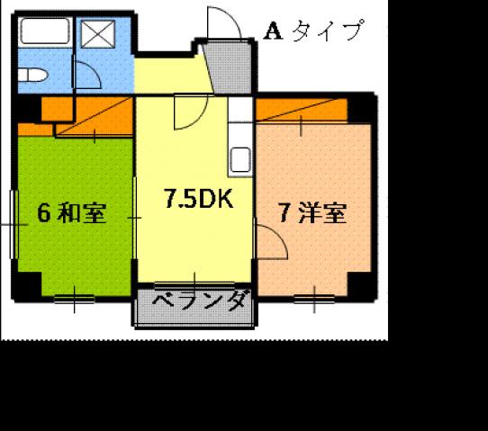 齊藤ビル(2DK/3階)の間取り写真
